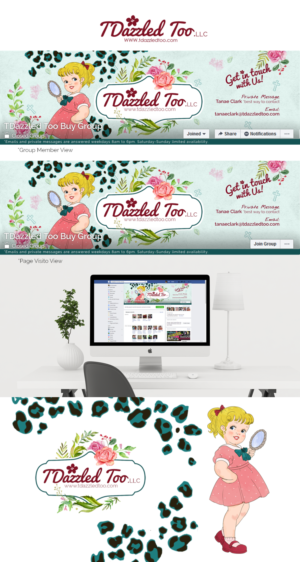 TDazzled Too Facebook Group Banner for a Little Girl's Boutique Retail/Wholesale Company | Kunst-Design von eriks