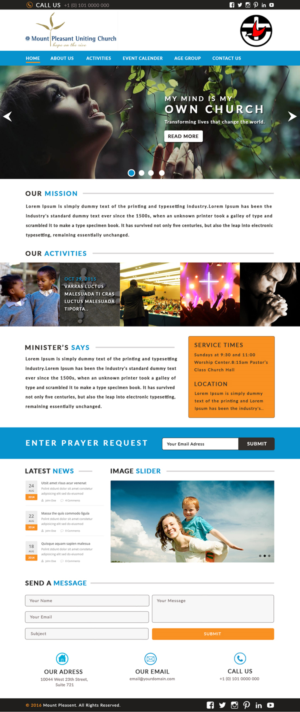 Website for Mount Pleasant Uniting Church | Web Design by bdesigner9