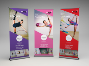 3 Banners for  rhythmic Gymnastics Team | Poster Design by eduard131