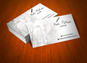 Artist needs a business card for her pencil portraits and streetscapes | Visitenkarten-Design von Riz'