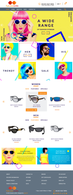 Startup Eyewear Store need Website | Web Design by bdesigner9