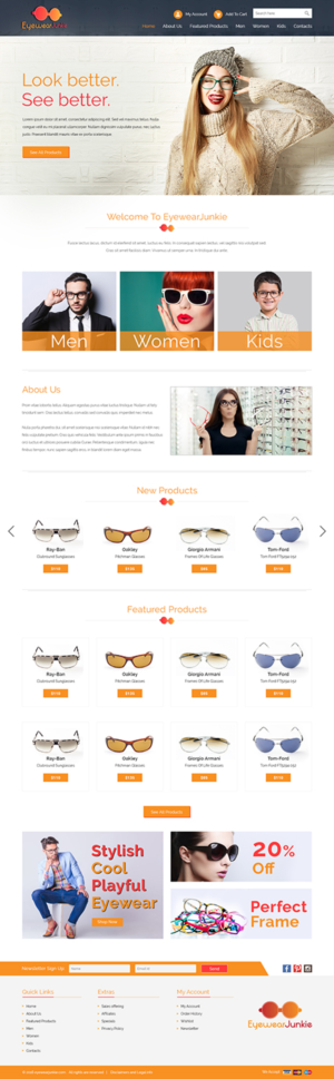 Startup Eyewear Store need Website | Web Design by Tpith