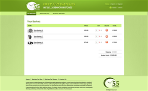 Graphic design and logo for new site - 55watches.com (no coding) | Web-Design von Kreative Ideaz