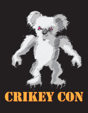 CrikeyCon Hacker Conference with Droppy the Drop Bear | T-shirt Design by JLAGO