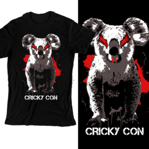 CrikeyCon Hacker Conference with Droppy the Drop Bear | T-shirt Design by besonaeral30