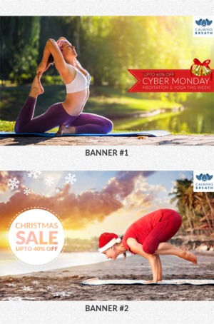 Christmas Website / Facebook Banner Ads | Banner Ad Design by JustACreative1