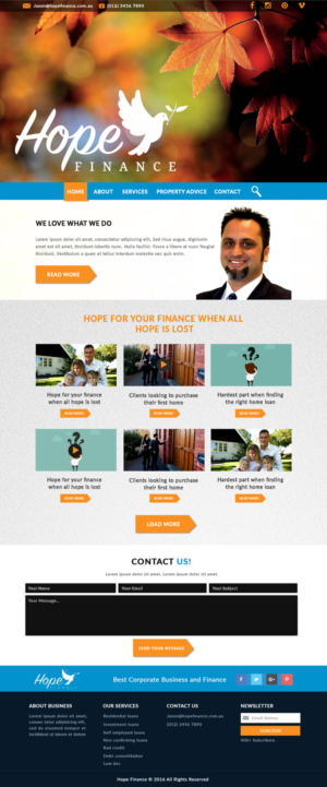 Fresh and unique Mortgage Broking business needs website design. | Web Design by bdesigner9