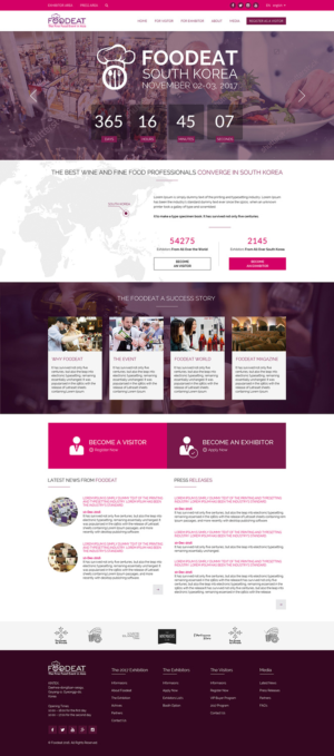 Website design for a Fine food exhibition in Asia | Web-Design von JustACreative1