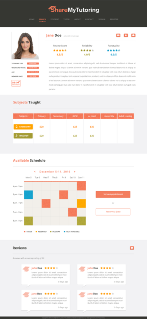 Web Page Design for a Website that Provides Tutoring | Web Design by aniep