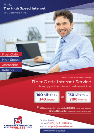 Fiber Optic Internet flyer promotion Winter 2016-2017 | Flyer Design by Akshar Shailesh