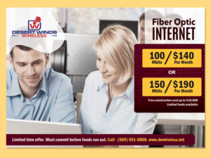 Fiber Optic Internet flyer promotion Winter 2016-2017 | Flyer Design by LeonFX