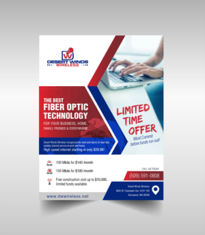 Fiber Optic Internet flyer promotion Winter 2016-2017 | Flyer Design by SD-Designs