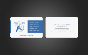 Judo NSW membership cards - one for black belts, one for everyone else. | Visitenkarten-Design von chandrayaan.creative