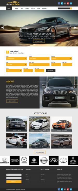 Automobile and Automobile Review and Preview website | Web Design by bdesigner9