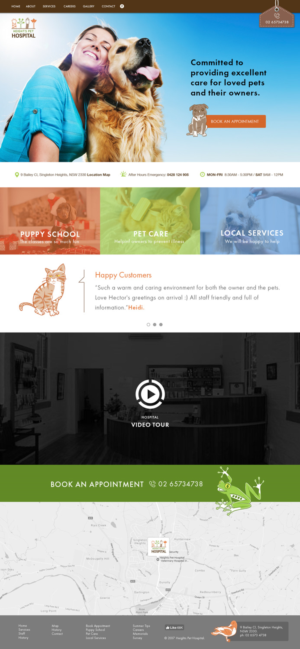 Homepage design competition to choose a designer for $1500 full website for a Small Animal Veterinar | Web Design by Sky Ram