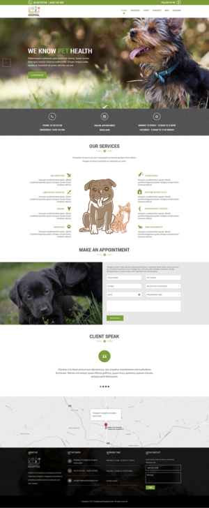 Web-Design von Abhinav Katiyar für Heights Pet Hospital | Design #13297508