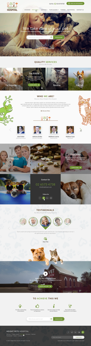 Homepage design competition to choose a designer for $1500 full website for a Small Animal Veterinar | Web Design by Ved Web Services