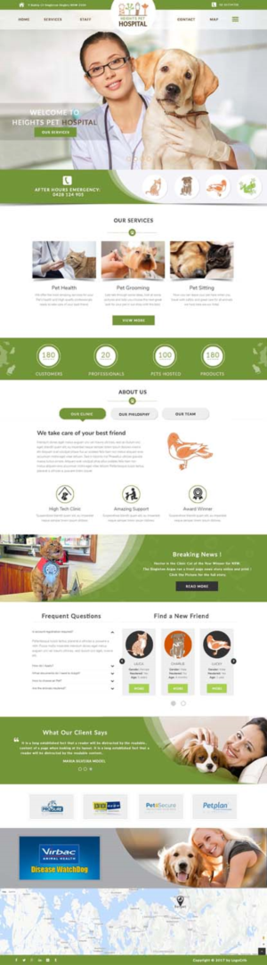 Homepage design competition to choose a designer for $1500 full website for a Small Animal Veterinar | Web-Design von bdesigner9