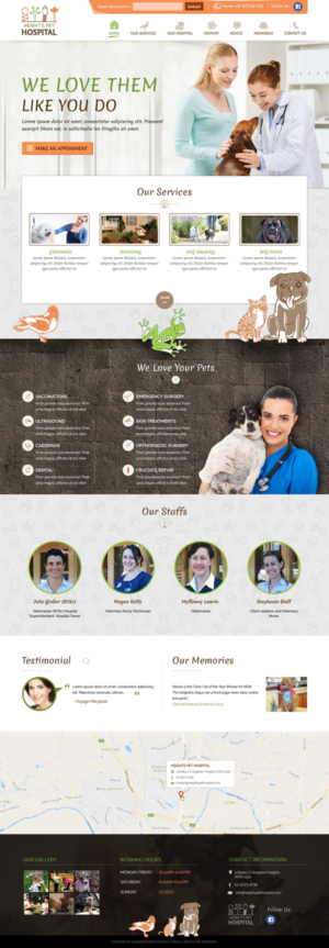 Homepage design competition to choose a designer for $1500 full website for a Small Animal Veterinar | Web Design by Tpith