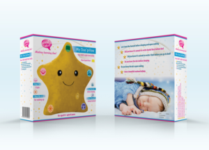 toy packaging for star shaped pillow | Verpackungs-Design von Petter Goms