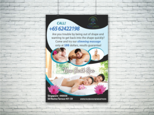 New Earth Spa - New services (Slimming Massage) | Poster Design by Lesaba Design