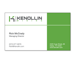 Business Card Design by rmintzes for Kenollin Mining | Design #2473459