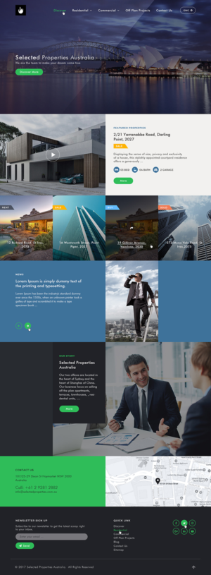 Selected Properties Australia requires a Wordpress themed Real Estate website | Wordpress Design by Ved Web Services