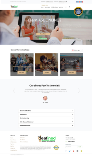 Web Design by excellent ik for ASLdeafined.com | Design #13483496