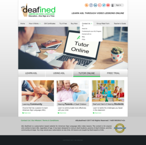 Web Design by falcon.wings for ASLdeafined.com | Design #13461693