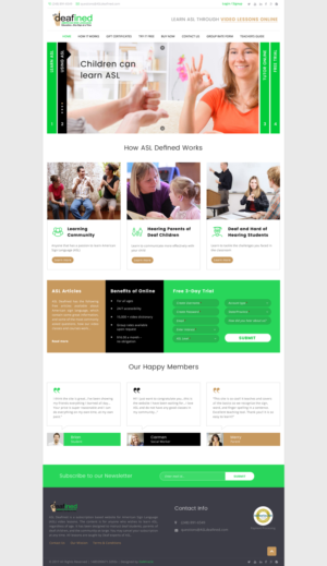 Web Design by Da Miracle for ASLdeafined.com | Design #13517793