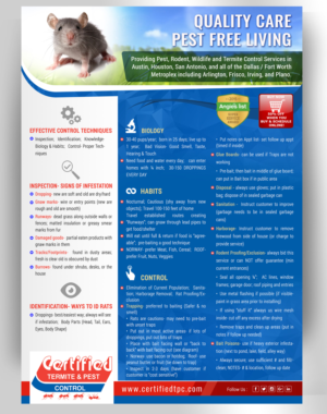 Rodent & Wildlife Services from Certified Termite & Pest Control | Flyer Design by SAI DESIGNS