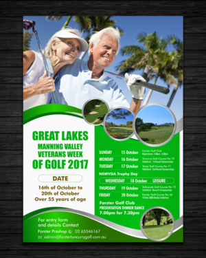 Great Lakes Manning Valley Veterans Week of Golf 2107 | Flyer-Design von ecorokerz