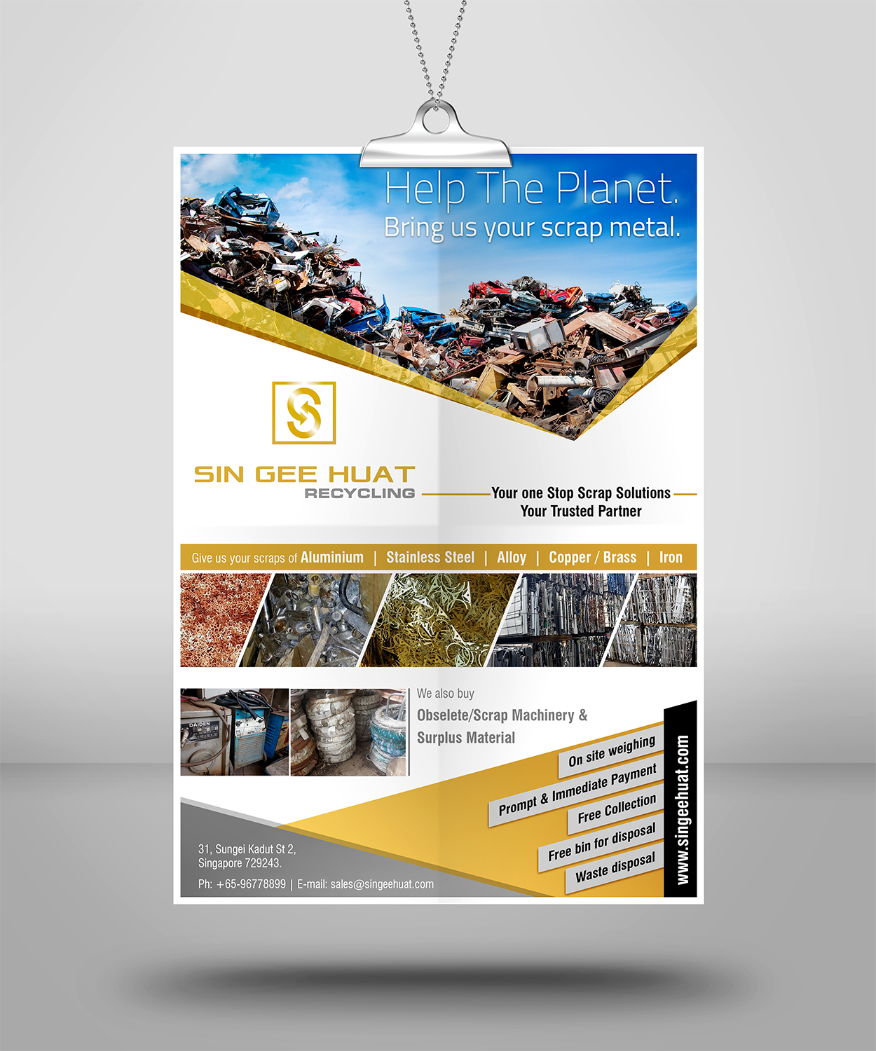 Brochure Design by Akshar Shailesh for Sin Gee Huat Recycling | Design #13638370