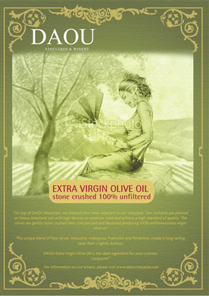 DAOU Extra Virgin Olive Oil Release | Poster Design by Soluciones Creativas