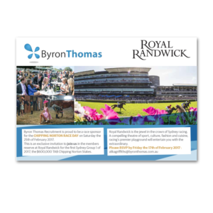 Corporate Event - A Day at the Races | Invitation Design by banedsgn