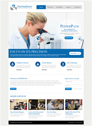 Design website home page for pathology consulting company | Web Design by OM