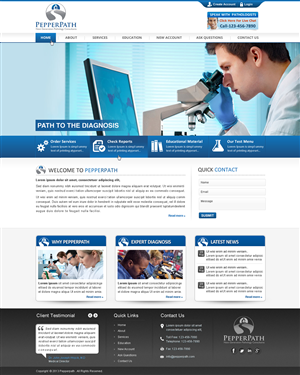 Design website home page for pathology consulting company | Web Design by Sbss