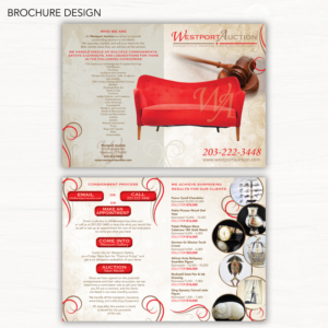 Auction Gallery Consignment info brochure | Brochure Design by Katyas Art and Design