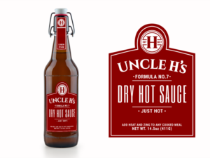 Uncle H's Dry Hot Sauce | Logo Design by GBDESIGN