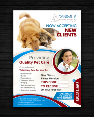 Dansville Animal hospital newspaper campaign Ad - Calling for new customer | Newspaper Ad Design by OwnDesign