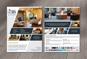 hotel renovation business brochure 1 page front and back | Flyer Design by alex989