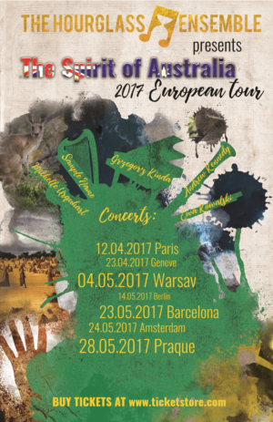 Australian classical music tour in Europe | Poster-Design von Marta van Eck