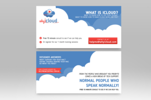 Why iCloud brand is looking for a DL Flyer | Advertisement Design by Luniere Designs