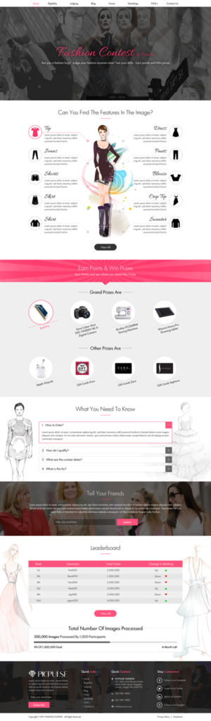 Mockup design for a fashion contest website | Web-Design von Sbss