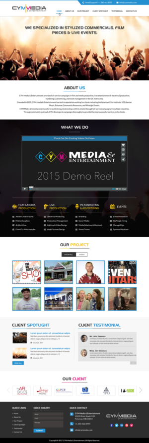 Media and Film Company Needs a New Website | Web Design by jdv