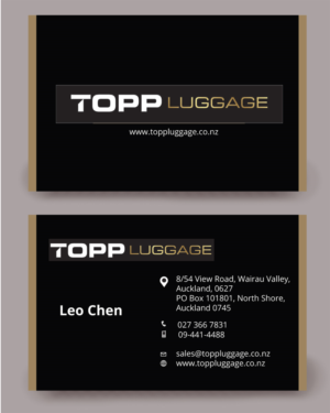 Business Card Design by rkailas for Topp Luggage | Design #14183980