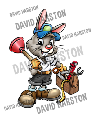 EASTER BUNNY ILLUSTRATION FOR EASTER CARD | Illustration Design by David Harston