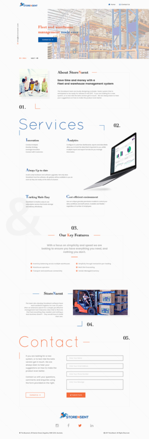 Fresh looking two page Website for StoreNSent | Web Design by Ved Web Services