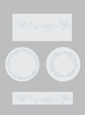 dinnerware - elegant snowflake | Illustration Design by alex989