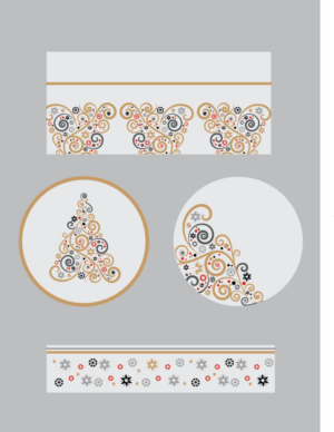 dinnerware - modern Christmas tree | Illustration Design by alex989